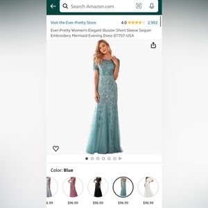 Women's Elegant Illusion Short Sleeve Sequin Embroidery Mermaid Evening Dress